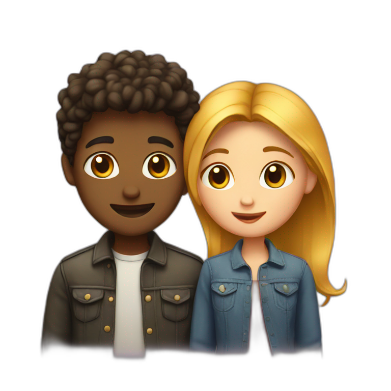 Love boy and girl emoji