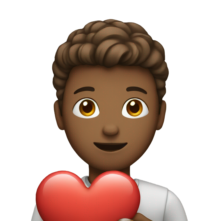 person holding heart emoji