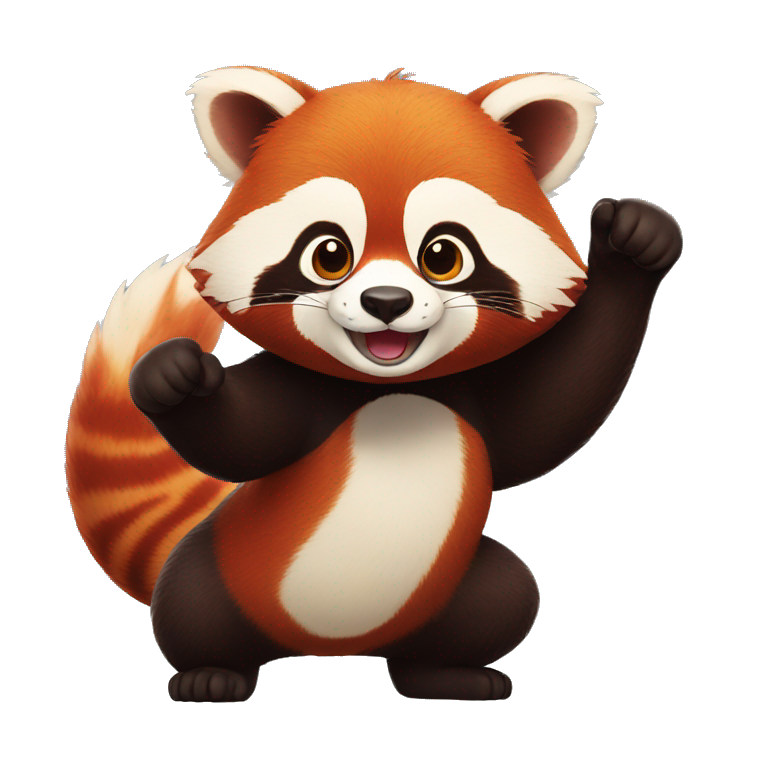 red panda is giving thumbs up emoji