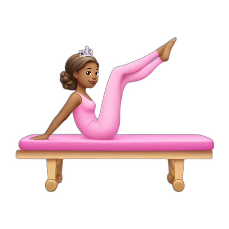Pink Pilates princess emoji