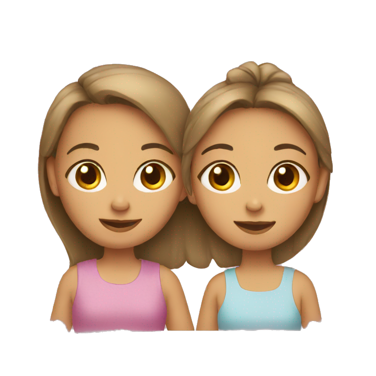 family of two girls emoji