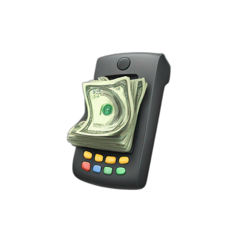 money on phone emoji