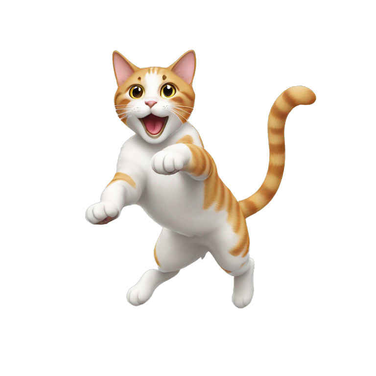 Cat jumping emoji