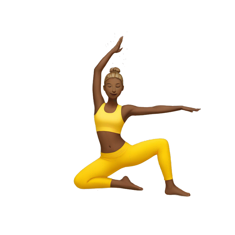 yoga yellow emoji emoji