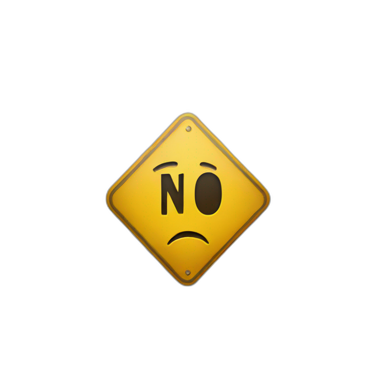no through road sign emoji