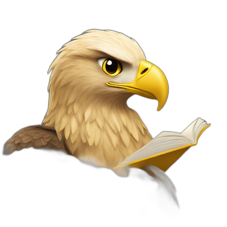 golden eagle reading emoji