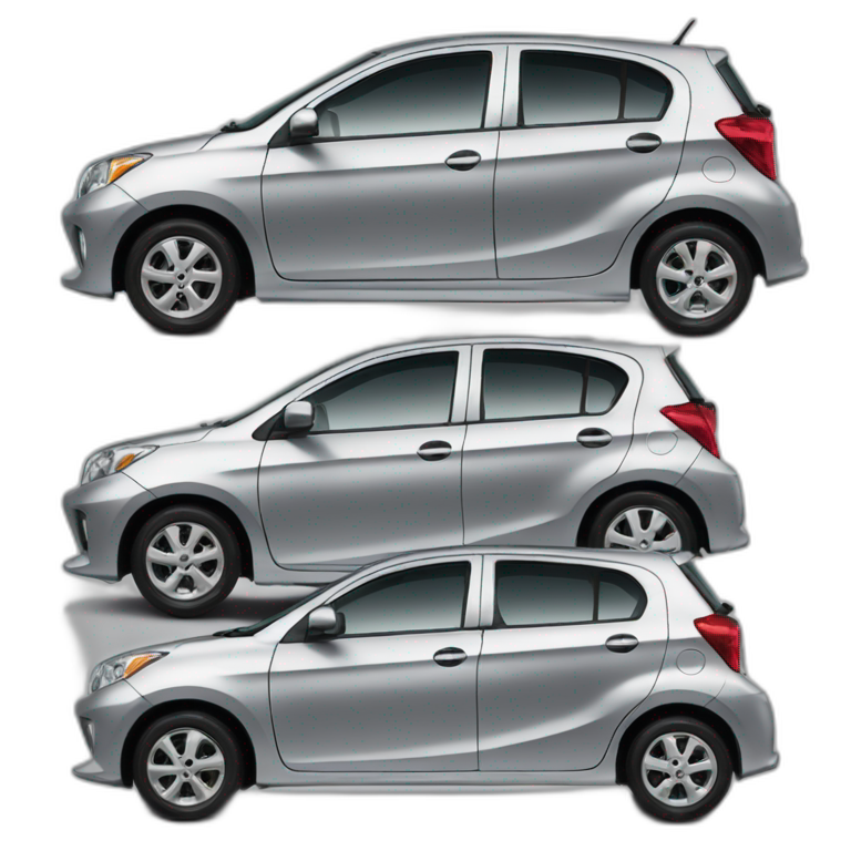 Perodua Myvi 1st generation in silver color emoji