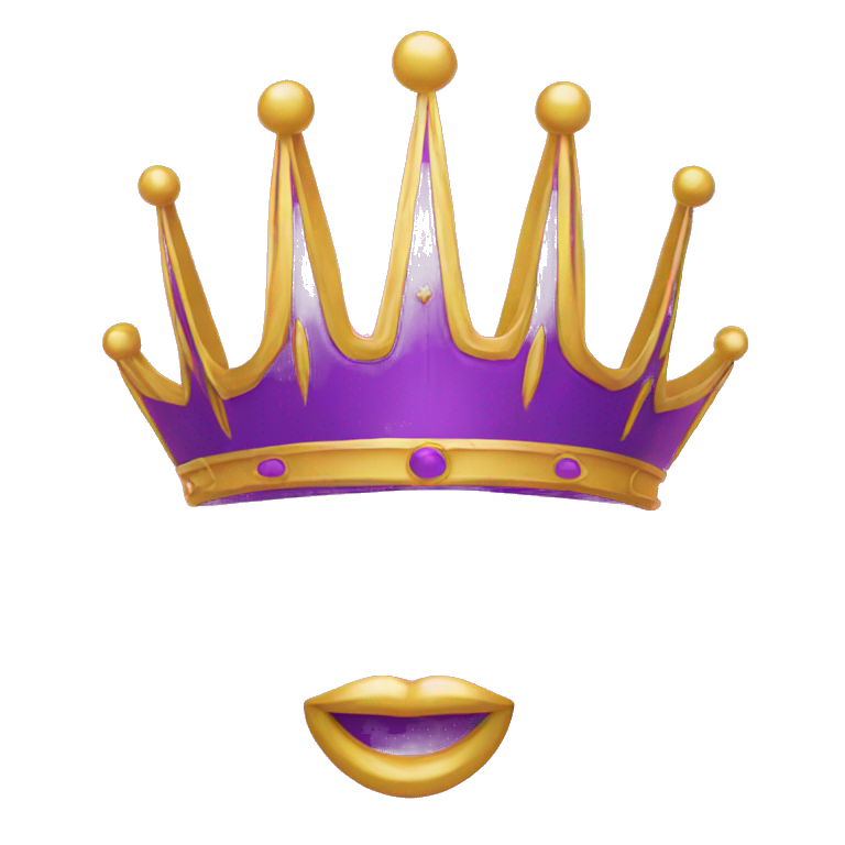 Neon purple crown on letters FOUNDER emoji