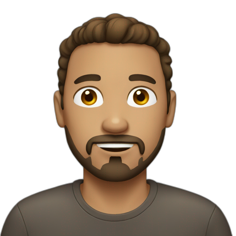 brown haired man with goatee emoji
