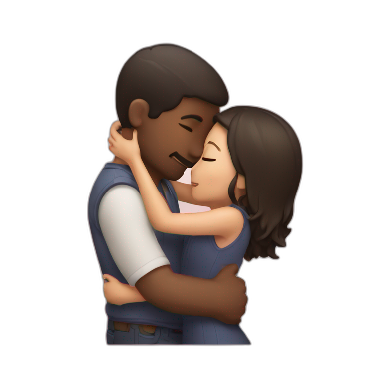 Kiss and hug emoji