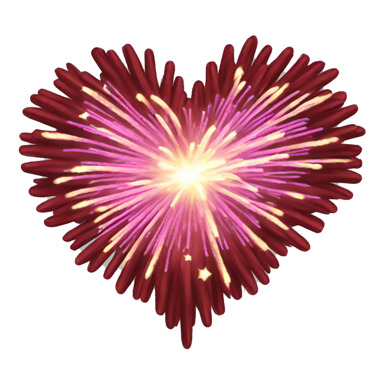 Heart shape firework emoji