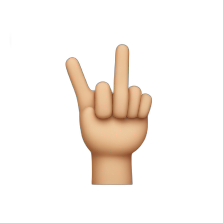 Hand with middle finger up emoji