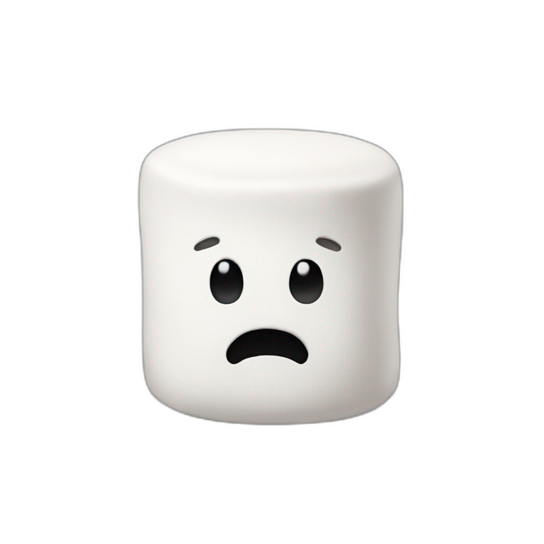 marshmallow without face emoji