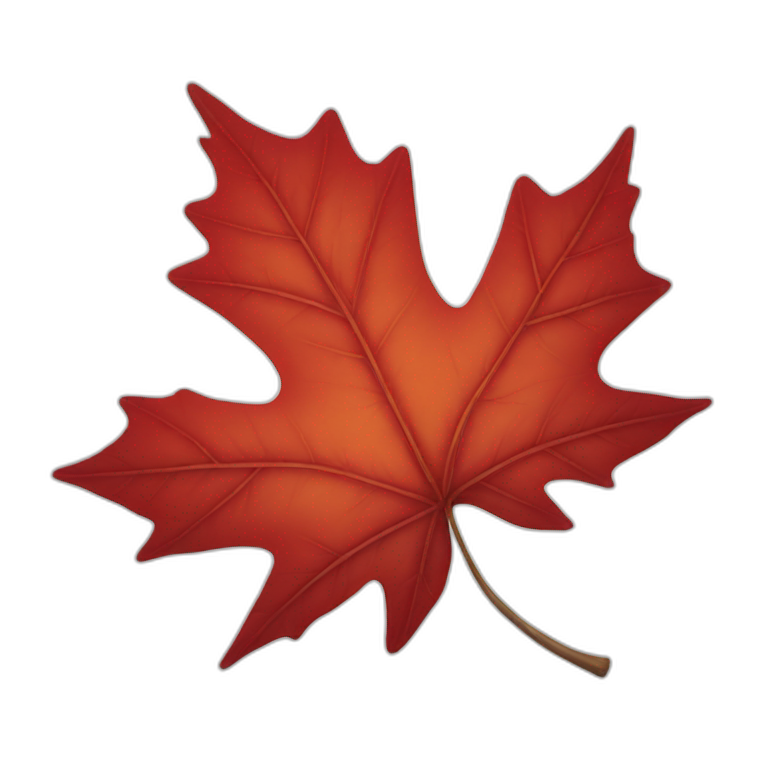 One Red maple leaf emoji