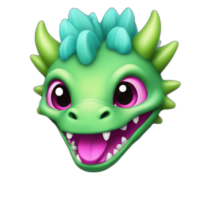cyan and magenta baby dragon emoji