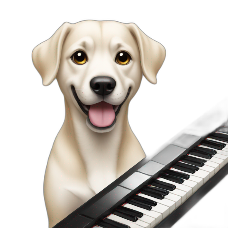 Dog-play-piano emoji