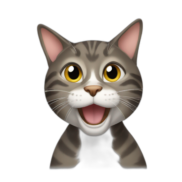 Goofy ahh clicking cat emoji