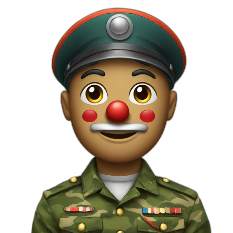clown in military uniform emoji