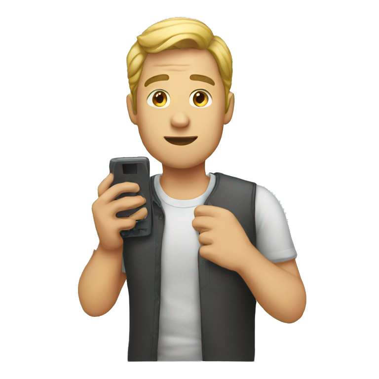 Man take a phone emoji