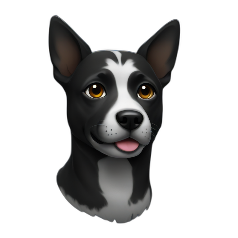 Black Space dog emoji