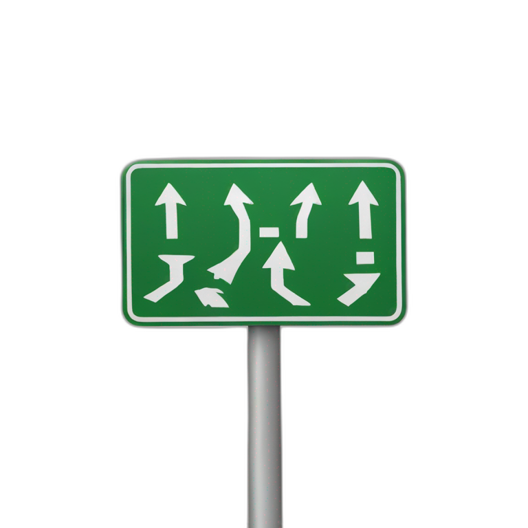 one direction road sign emoji