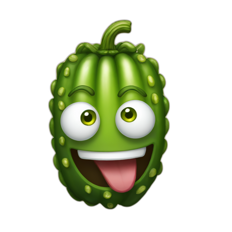 uncanny-smiling-pickle emoji