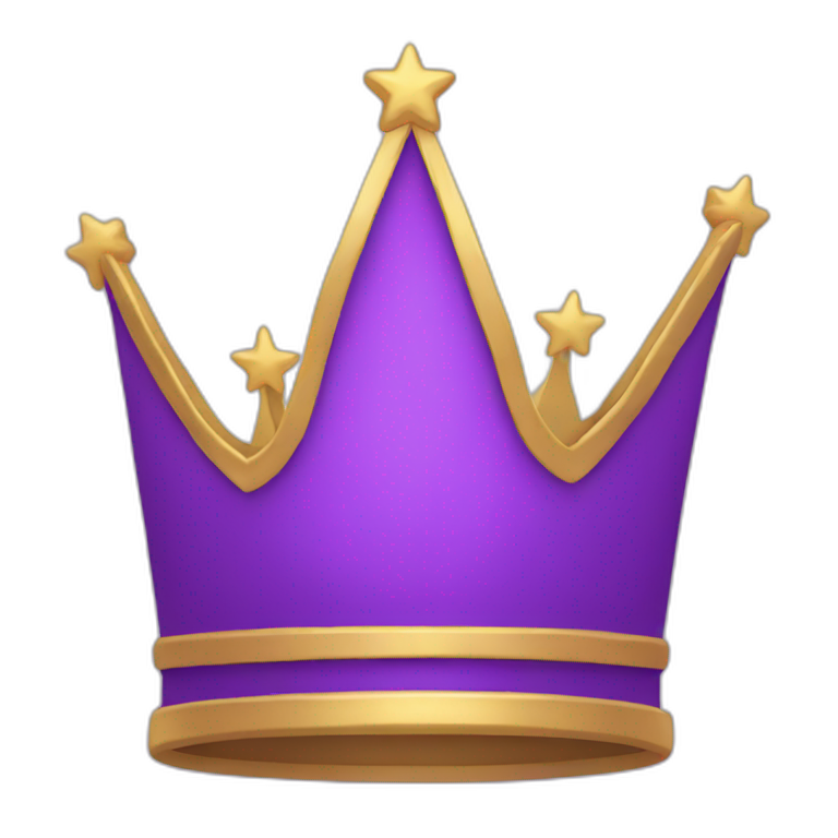 Purple star crown emoji