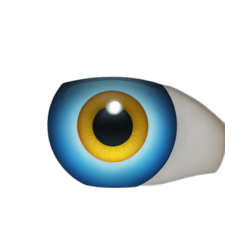 one large blue eye emoji