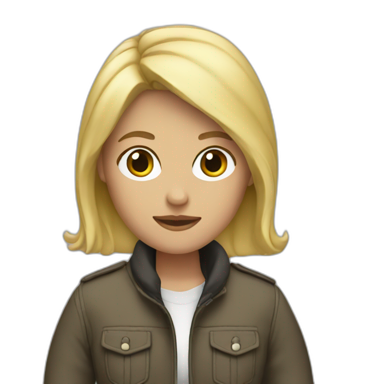 Blonde with jacket around waist emoji