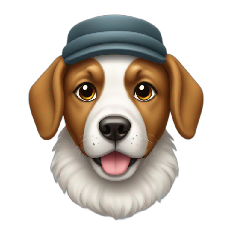 dog wearing Ushanka emoji