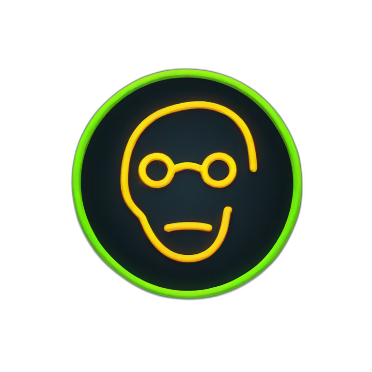 Neon sign emoji