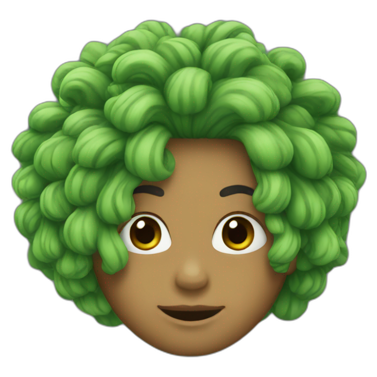 hair nug green emoji