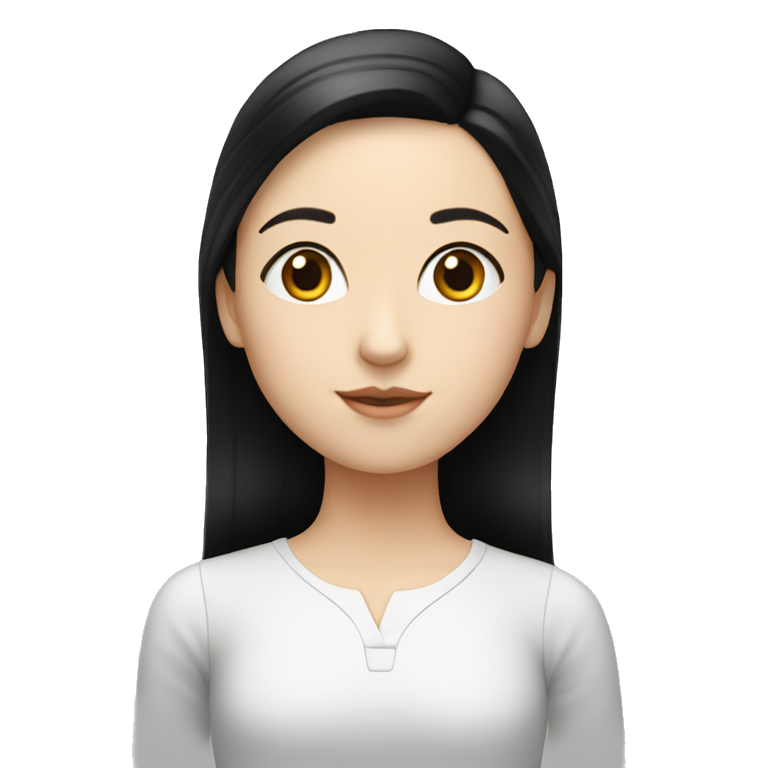 A white girl with straight black hair revising for her French A 