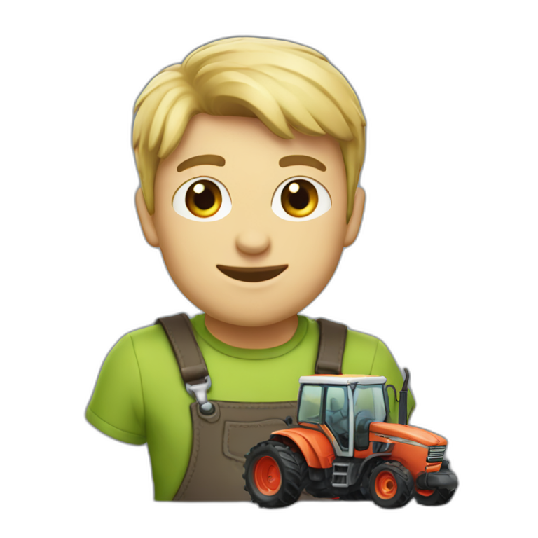Tracteur qui charue emoji