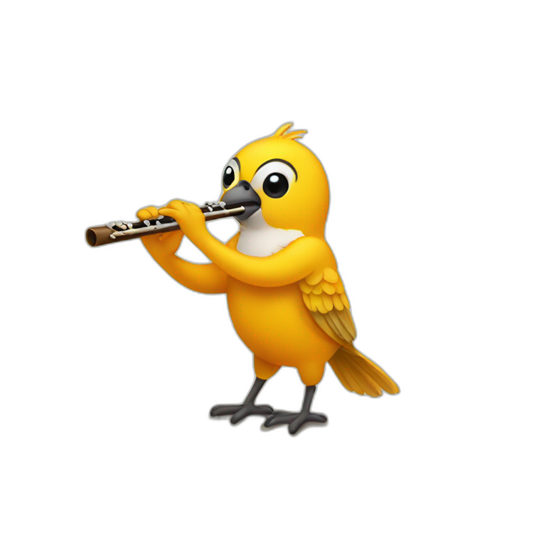 bird playing flute emoji