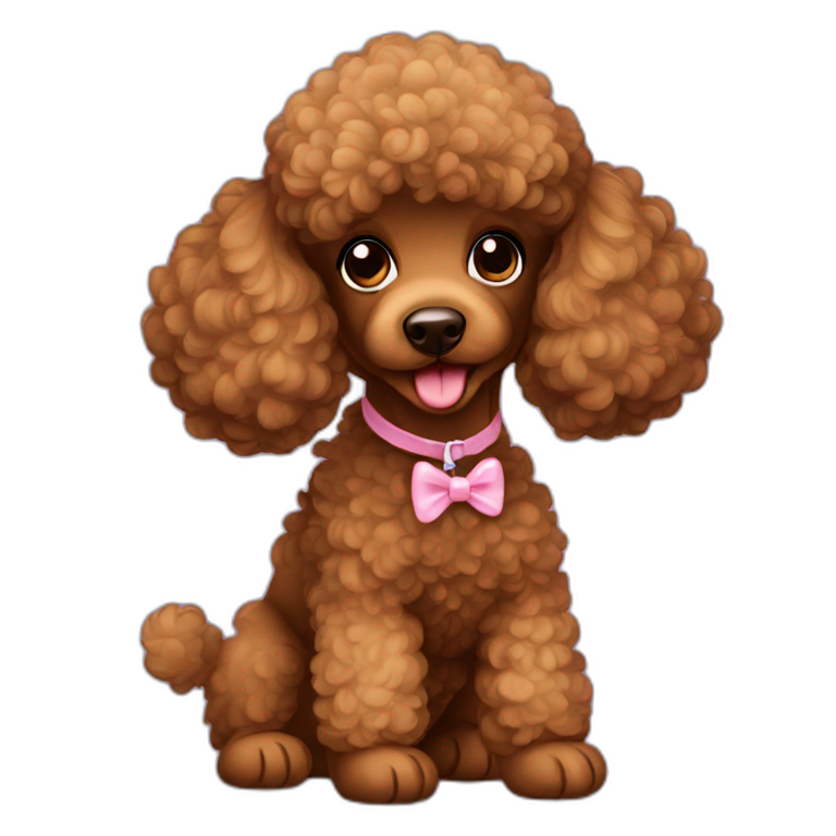 Kiss brown poodle emoji