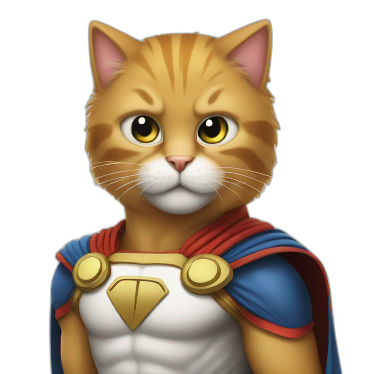 Super hero cat emoji