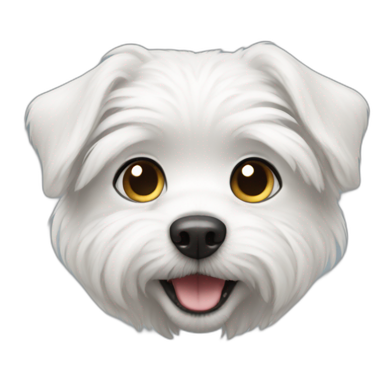 a small white dog emoji