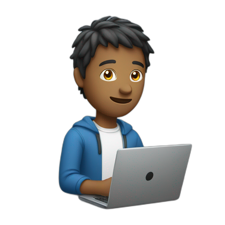 A guy with laptop emoji