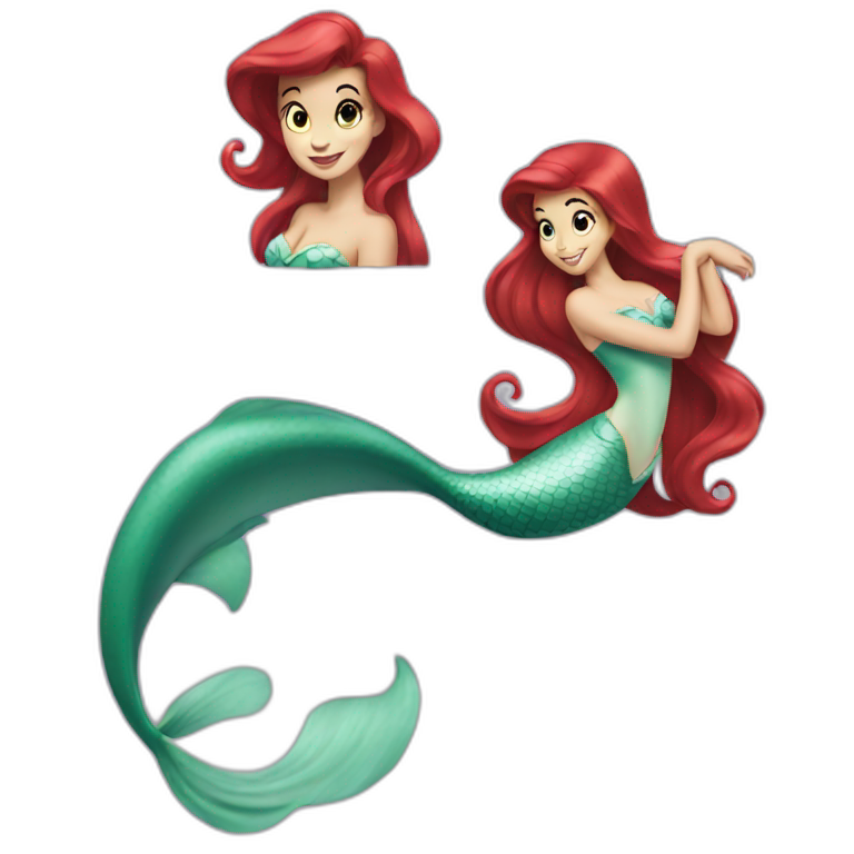 Ariel the little mermaid emoji