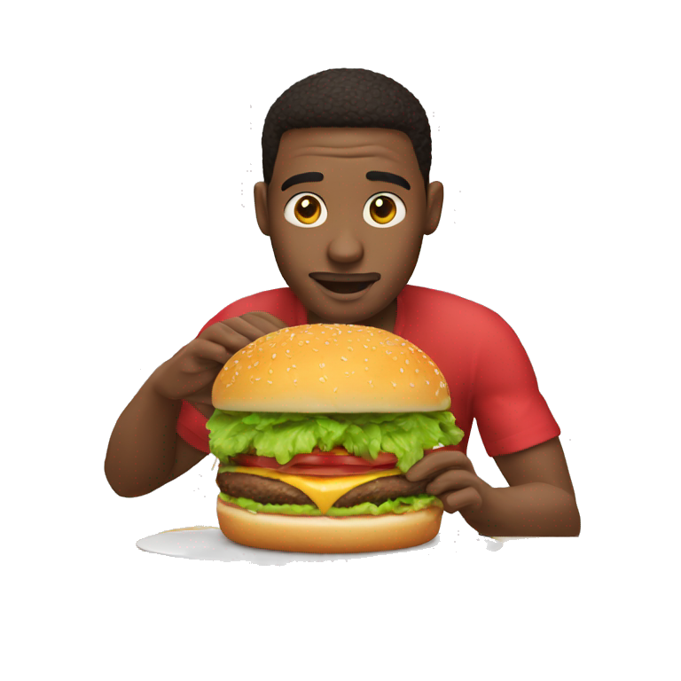 Jordan qui mange un burger  emoji