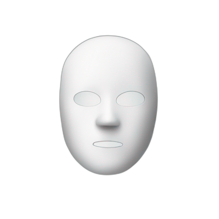 white facemask emoji