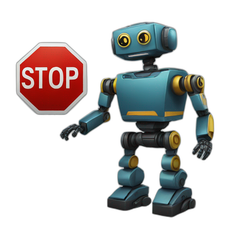 stop sign robot emoji