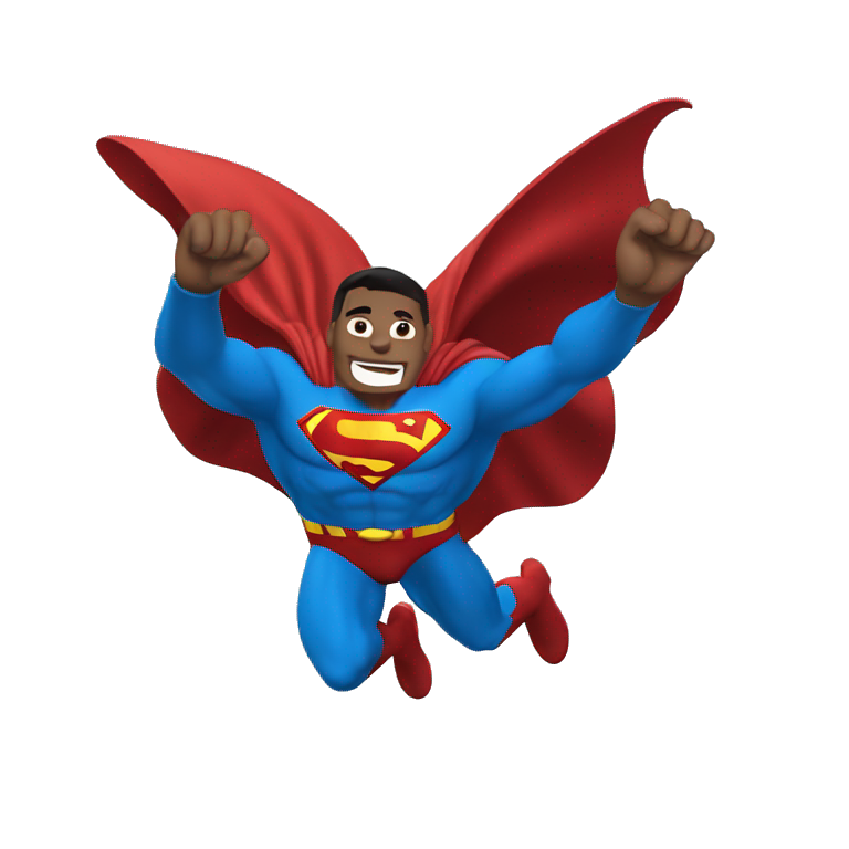 Flying superman  emoji