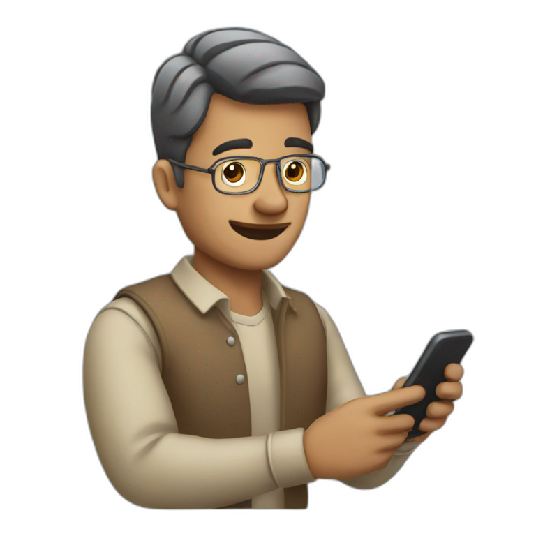 man on his phone emoji