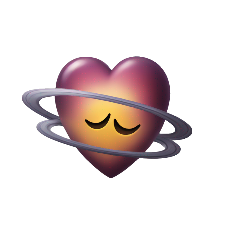 heart shape saturn emoji
