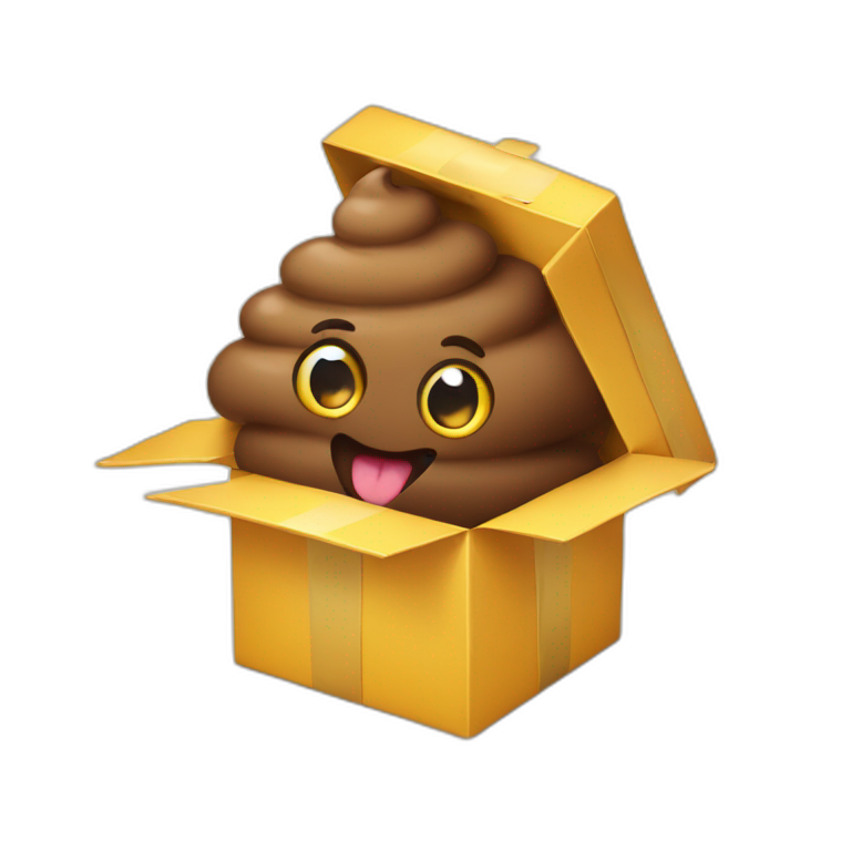 Poo inside a gift box emoji