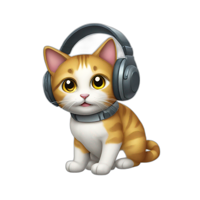 space-cat-with-headphone emoji