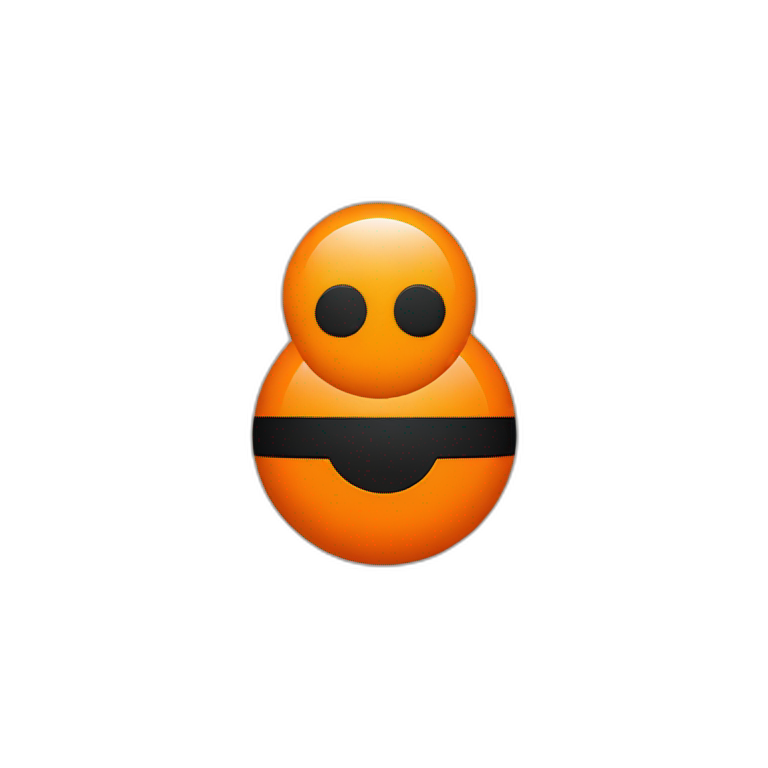 Logo orange et noir emoji