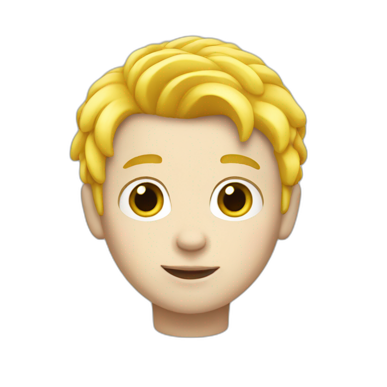 Boy yellow hair and white skin  emoji